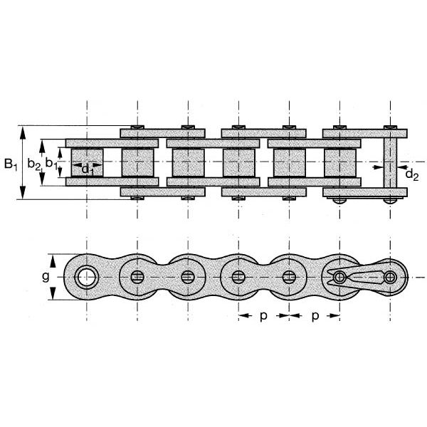 Zdjęcie 2: Łańcuch rolkowy 20x16 mm