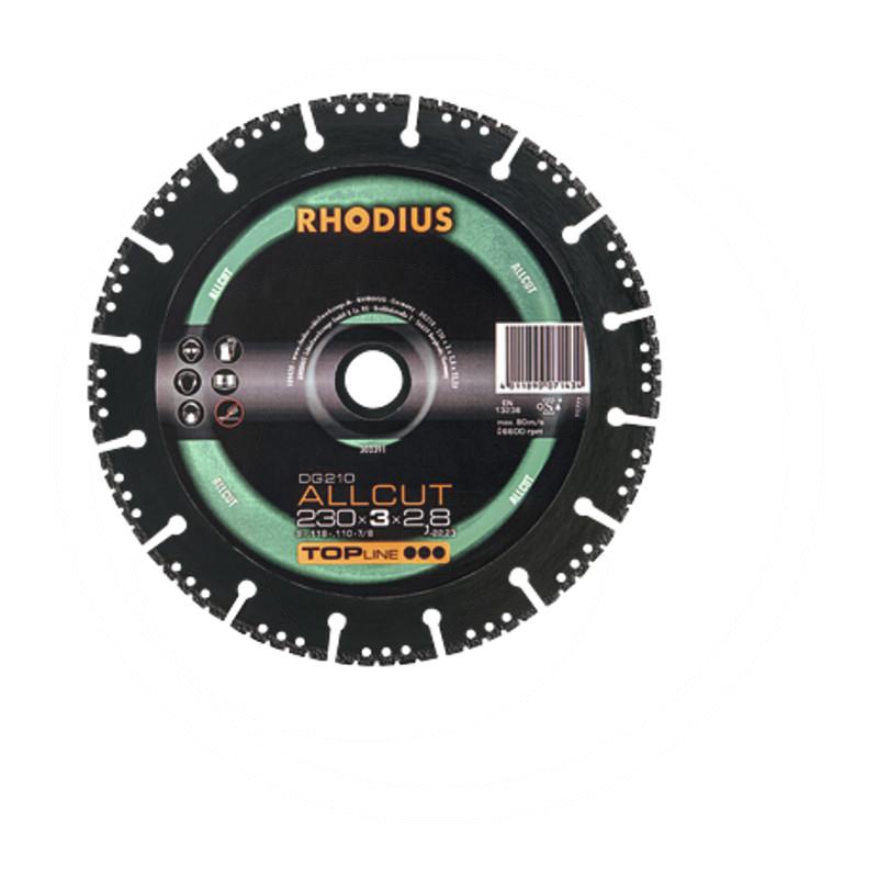 Zdjęcie 1: RHODIUS Diamentowa tarcza do cięcia DG210 ALLCUT