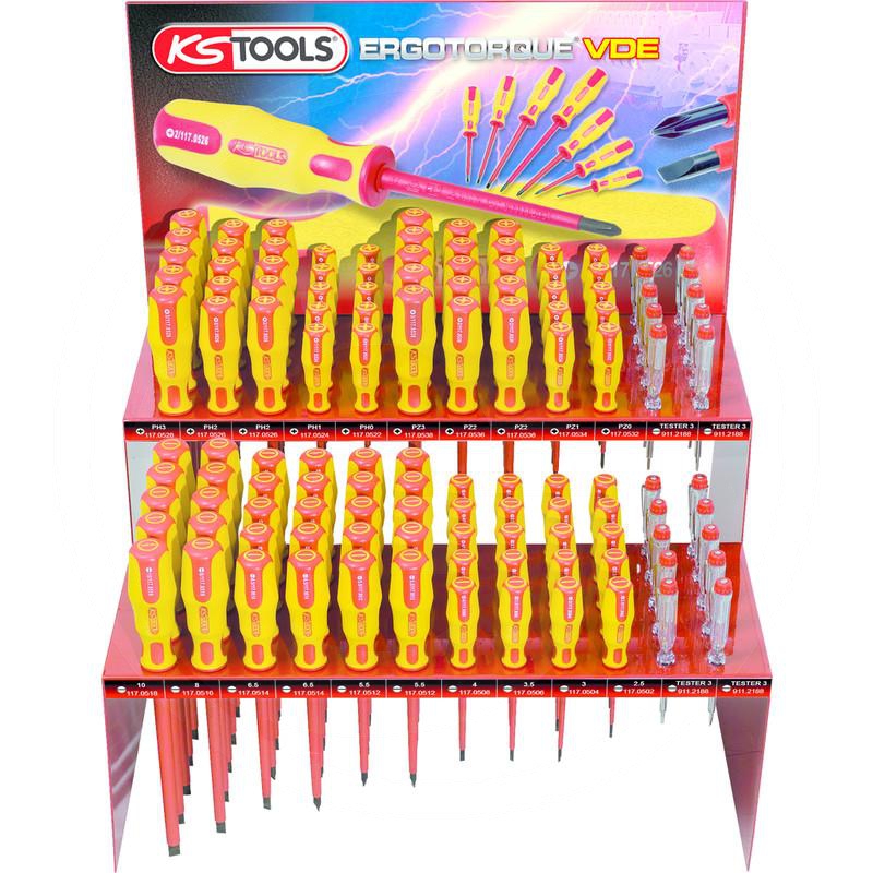 Zdjęcie 1: KS Tools ERGOTORQUE® VDE Zest wkretaków, display120-szt.