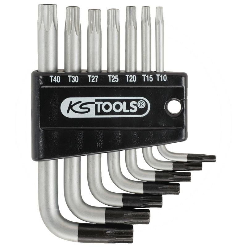 Zdjęcie 1: KS Tools CLASSIC Zestaw kluczy imbusowych TXz otworem, 7-szt., TB10-TB40