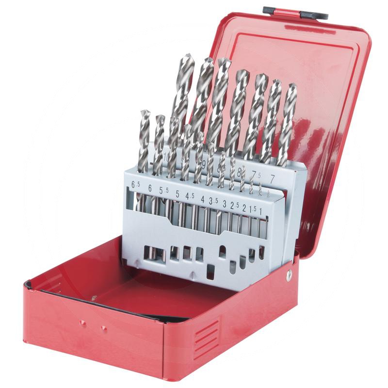 Zdjęcie 1: KS Tools HSS-G Zestaw wierteł spiralnych w opakow z blachy stalowej, 19-szt., 1-10mm