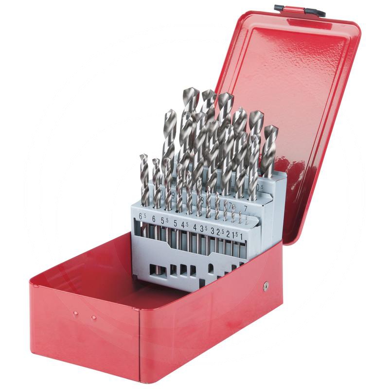 Zdjęcie 1: KS Tools HSS-G Zestaw wierteł spiralnych w opakow z blachy stalowej, 25-szt., 1-13mm