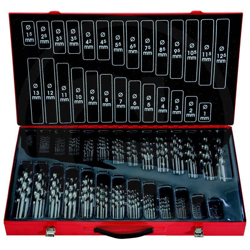 Zdjęcie 1: KS Tools HSS-G Zest wierteł spiralnych w skrzynce z blachy stalowej, 230-szt., 1-13mm