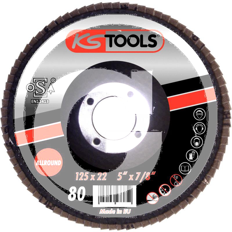 Zdjęcie 1: KS Tools Uniwersalna lamelowa tarcza szlifierska, falowana Ø115mm 10-pak, falowany40