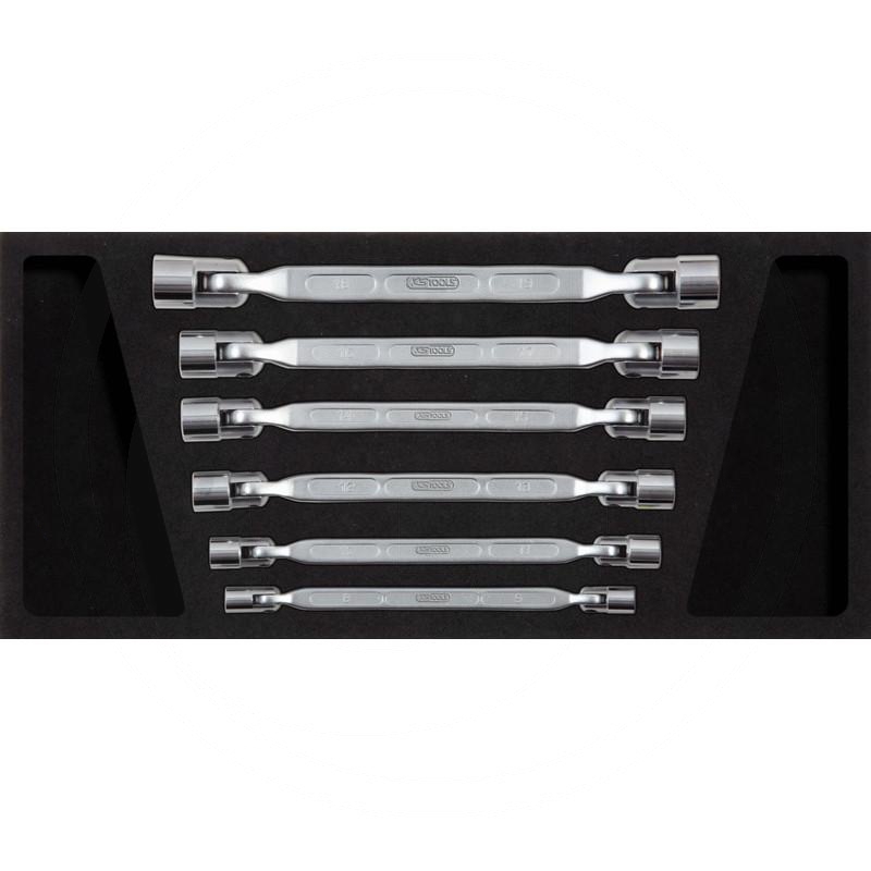Zdjęcie 1: KS Tools CLASSIC Zestaw podwójnych kluczy przegub 8-szt., 1/3 wkladka systemowa