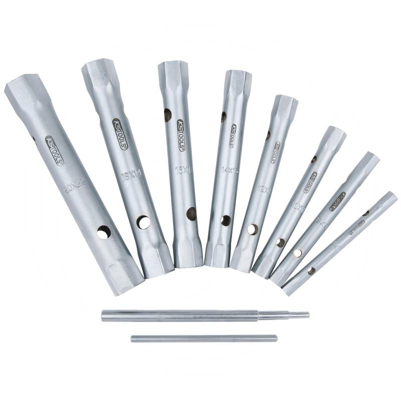 Zdjęcie 1: KS Tools CLASSIC Zest kluczy nasadowych rurowych, 10-szt., 6x7-20x22mm