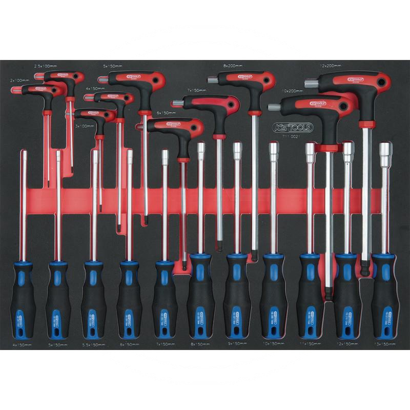Zdjęcie 1: KS Tools ERGOTORQUE+ Schraubendreher- und T-Griff-Satz, 21-tlg.