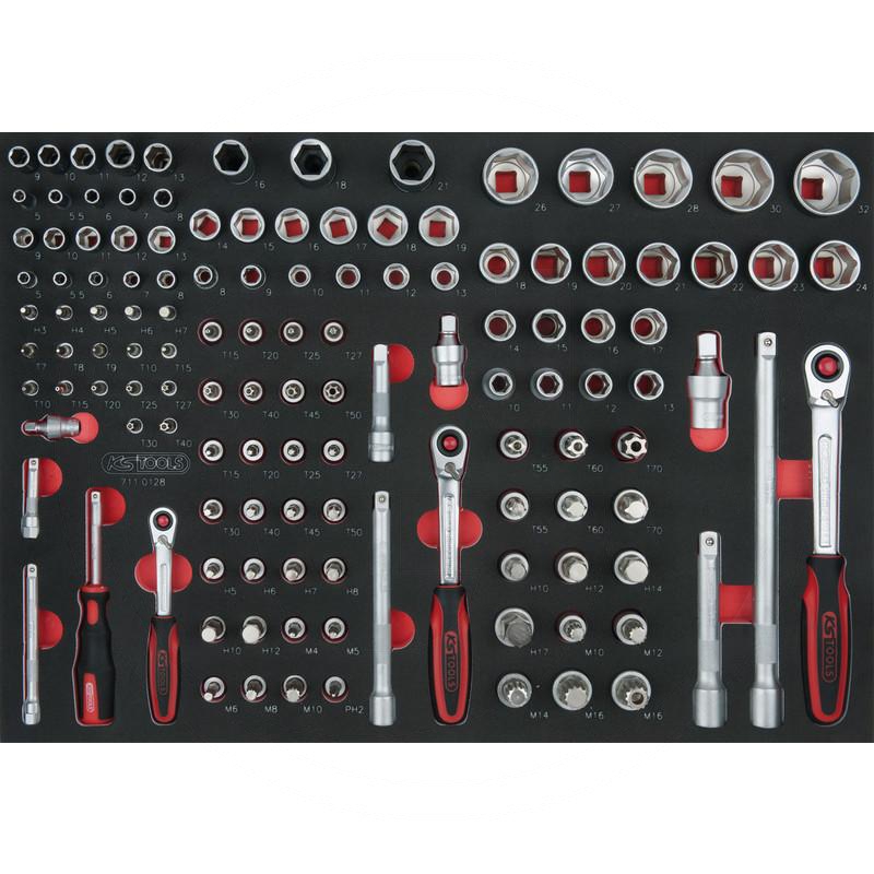 Zdjęcie 1: KS Tools Steckschlüssel-Satz, 128-tlg., 1/4"+3/8"+1/2"