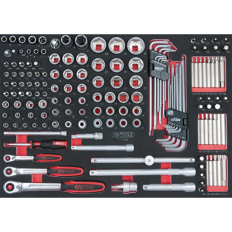 Zdjęcie 1: KS Tools Steckschlüssel-Satz, 160-tlg., 1/4"+3/8"+1/2"