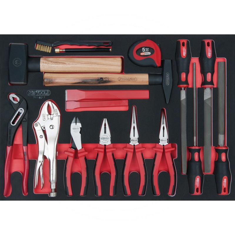 Zdjęcie 1: KS Tools Zangen-, Hammer- und Feilen-Satz, 17-tlg.