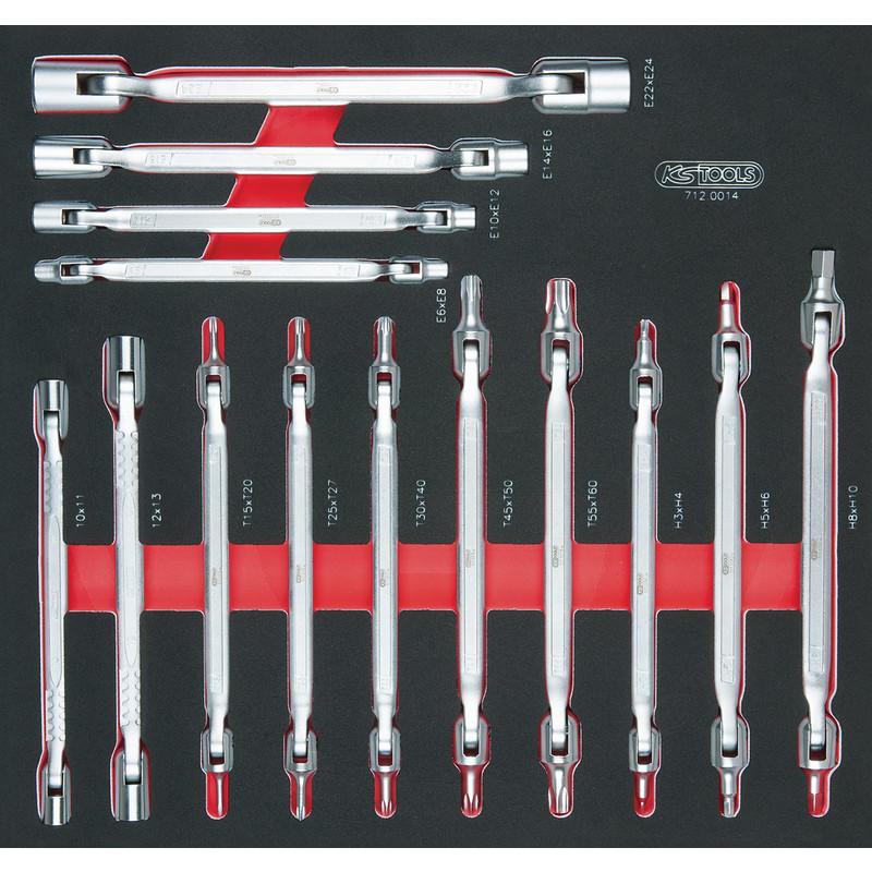 Zdjęcie 1: KS Tools Doppel-Gelenkschlüssel-Satz, 14-tlg.