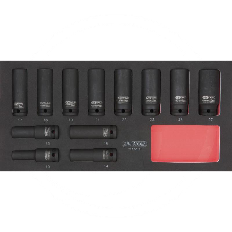 Zdjęcie 1: KS Tools Zestaw nasadek udarowych, 12-szt.,1/3 wkladka systemowa, 1/2"