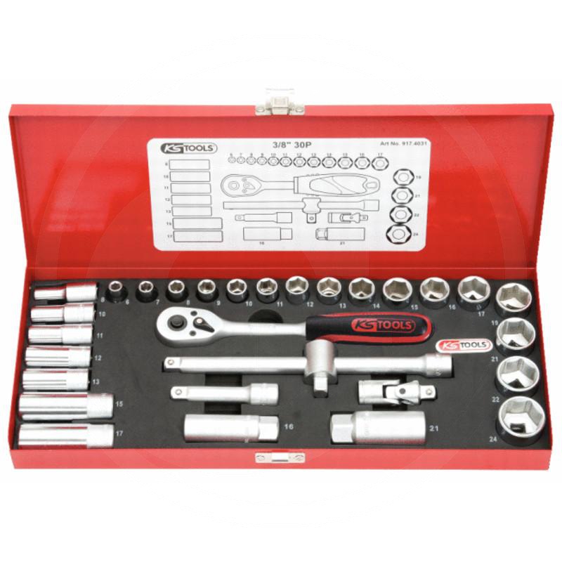 Zdjęcie 1: KS Tools CLASSIC Zestaw kluczy nasadowych, 30-szt 3/8"